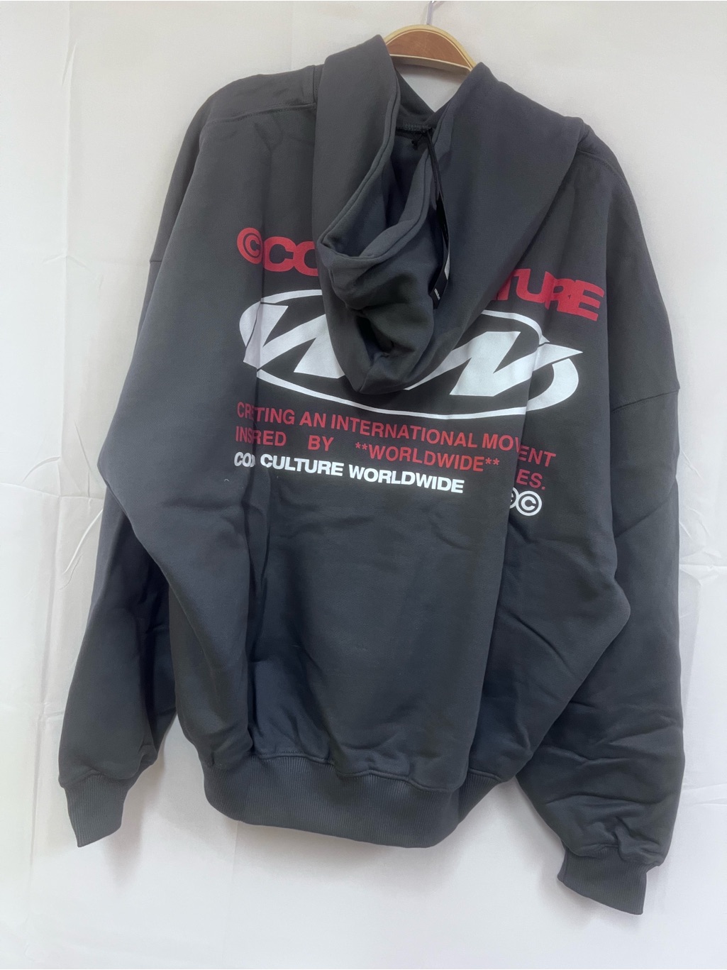 New Cold Culture Worldwide Circle Hoodie Dark Grey Size: M — image 7 of 8